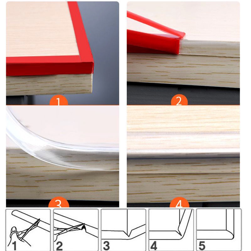Cuộn Băng Keo Hai Mặt Bằng PVC Trong Suốt Bảo Vệ An Toàn Cho Bé