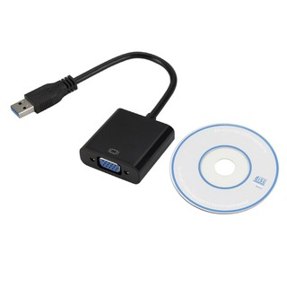 Cáp chuyển đổi Usb 3.0 sang Vga gắn từ máy tính sang màn hình cổng Vga có cài river mới dùng được.