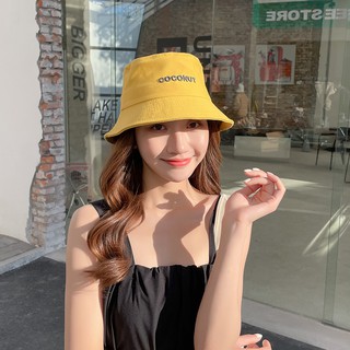 Mũ Xô Vành rộng Retro Chống nắng Màu trơn In chữ 3D Mũ Nón Bucket Tai bèo Ulzzang Phong cách Hàn Quốc Cá tính