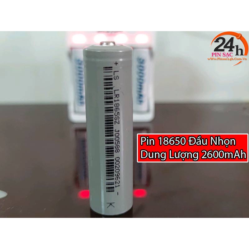 PS24. Pin 18650 LS LISHEN Đầu Nhọn Xám 5C Chính Hãng, Dung Lượng Cao 2500 mah, Dòng Xả 12.5A