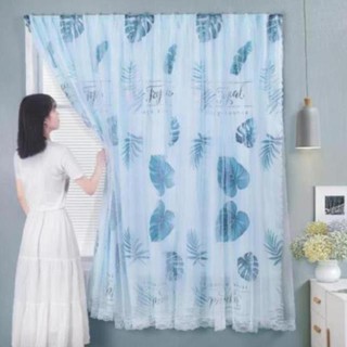 Ken0803  - Rèm Cửa Dán Tường 2 Lớp Siêu Tiện Lợi - Dễ Vệ Sinh