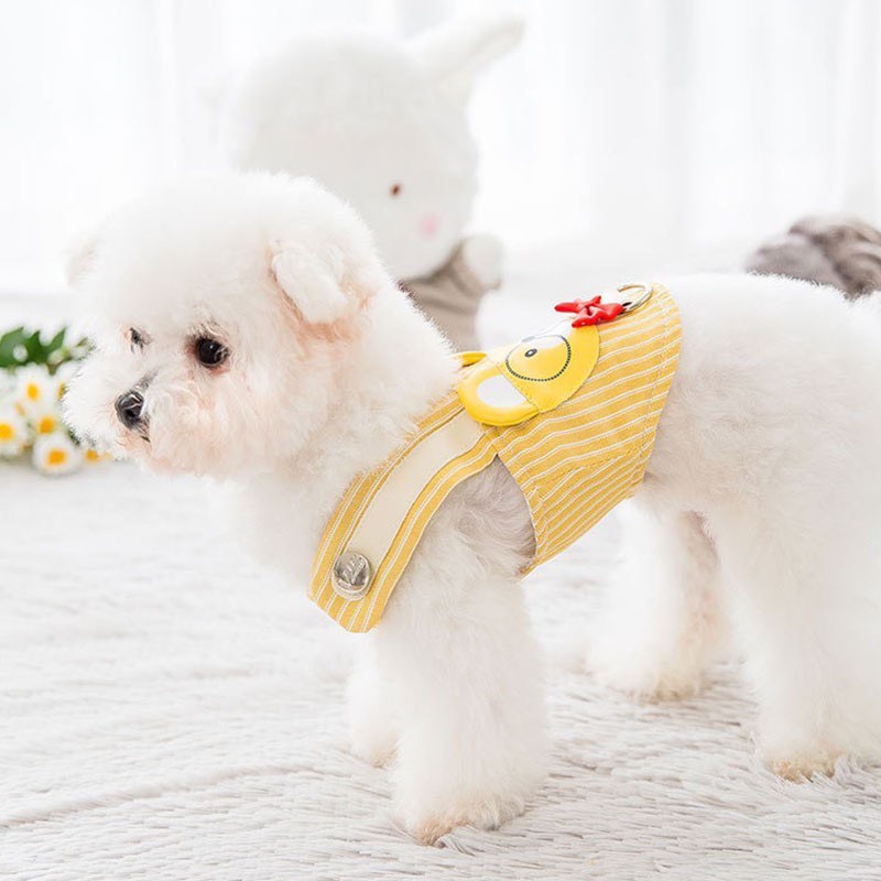 Dây dắt thú cưng đi dạo dạng áo yếm đáng yêu, yếm dắt chó mèo
