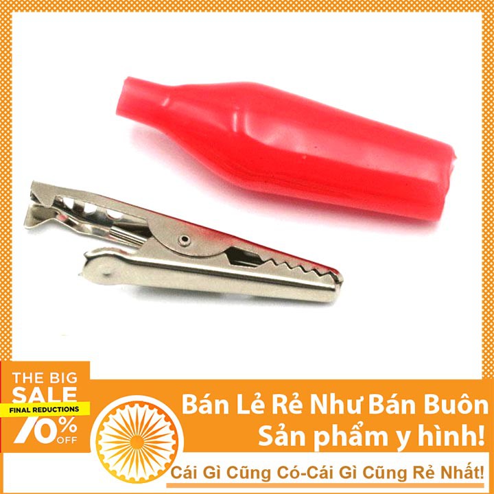 Combo 10 Kẹp Cá Sấu Loại Nhỏ 2.6cm (5 Đỏ - 5 Đen)