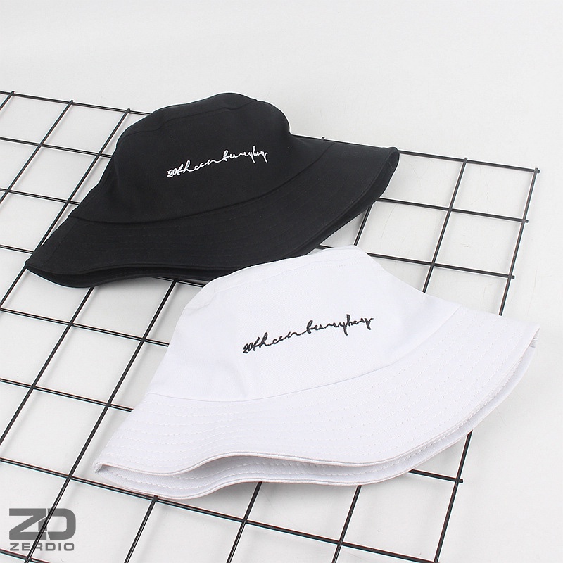 Mũ bucket nam nữ, nón vành tròn thời trang phong cách Hàn Quốc vải cotton cao cấp