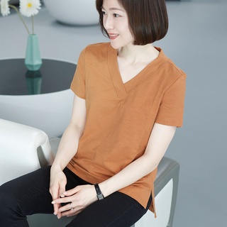 Áo thun nữ, áo thun cổ chữ V phong cách basic