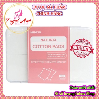 [Hàng Sẵn] Bông tẩy trang Miniso Nhật 1000 miếng hộp hồng