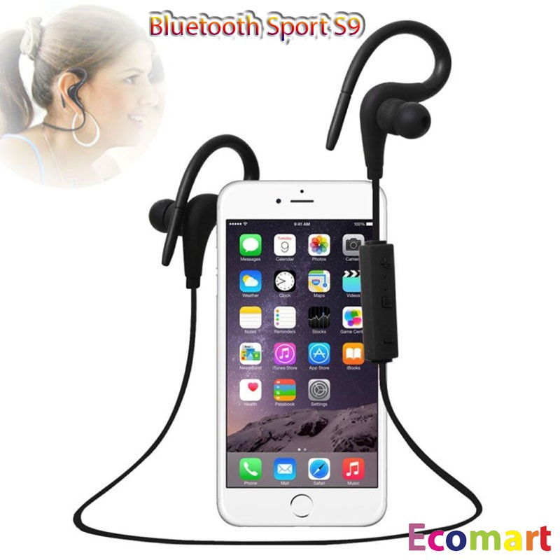 [Gía sỉ] Tai nghe Bluetooth Headset Sport S9 - Tai nghe Bluetooth móc tai dáng thể thao