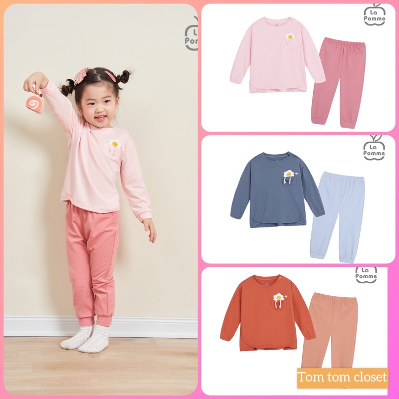 La Pomme bộ dài tay la pomme smiling egg AW2022