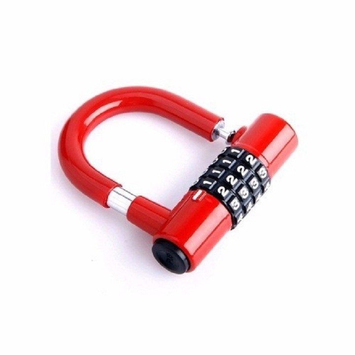 Khóa U số cung đỏ đen Yeti cao cấp, Khoá số vòng mẫu mã đẹp xịn cao cấp