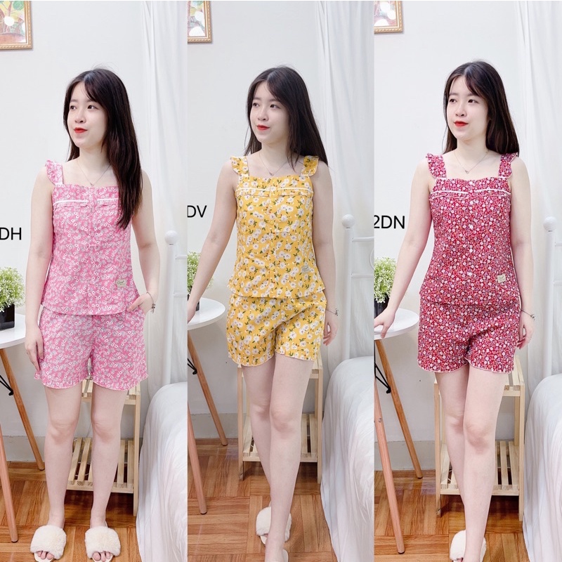Đồ bộ mặc nhà, bộ mặc nhà 2 dây đẹp - silequanaomacnha
