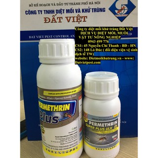 Thuốc diệt côn trùng Ruồi, Muỗi, Kiến, Gián ...Permethrin Plus chai 500ml