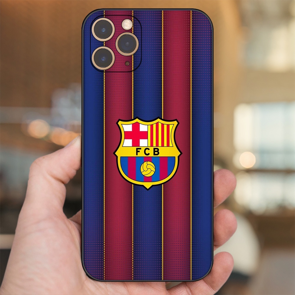 Ốp lưng iPhone 11 Pro dẻo đen cạnh vuông in hình Barcelona Barca
