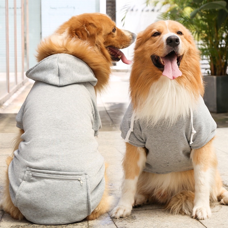 ÁO BIG SIZE CHO CHÓ LỚN MẪU CÓ TÚI KHÔNG HOẠ TIẾT