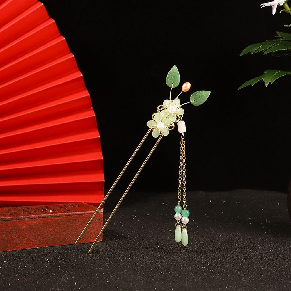 Trâm Cài Tóc Đính Hạt Phong Cách Retro Cho Cô Dâu|Nĩa Cài Tóc Phong Cách Trung Hoa