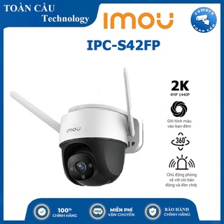 Camera wifi imou s42fp 4mp - camera 360 độ, tích hợp đèn led và còi báo