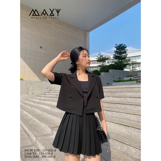Áo vest tay ngắn form croptop short elite blazer Maxy Workshop