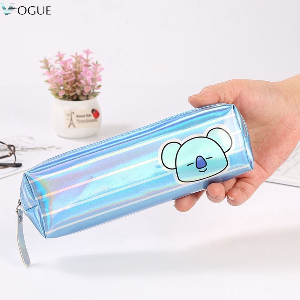 Hộp bút màu laser lấp lánh in hình BTS sáng tạo hợp thời trang có sức chứa lớn