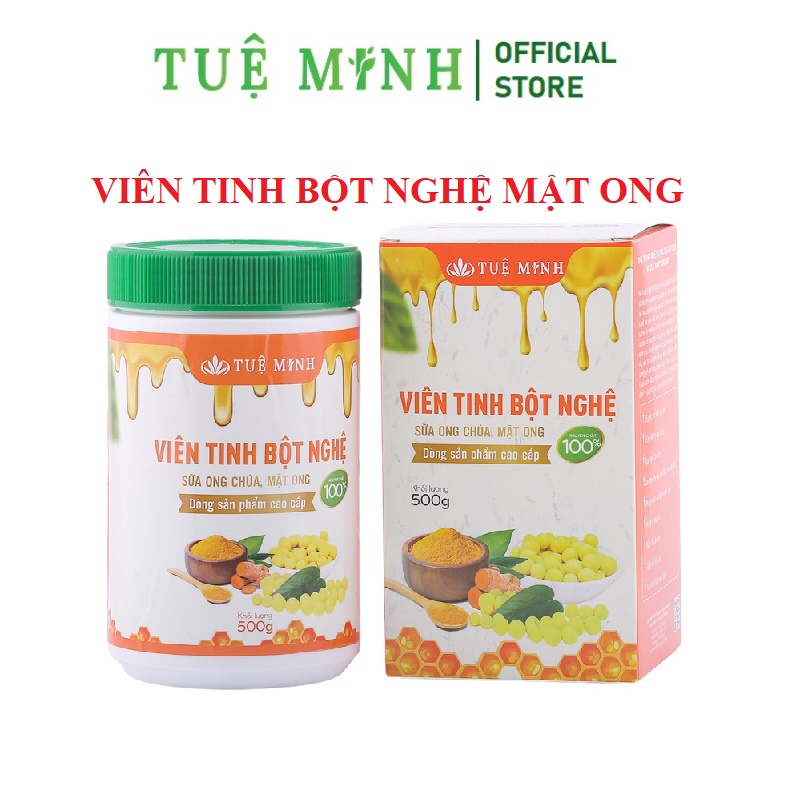 1kg viên tinh bột nghệ mật ong 2 hộp 0.5kg Tuệ Minh