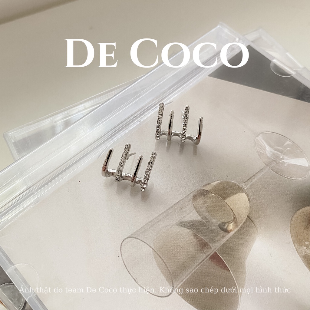 Khuyên tai bạc 925 Basic triple hoops decoco.accessories