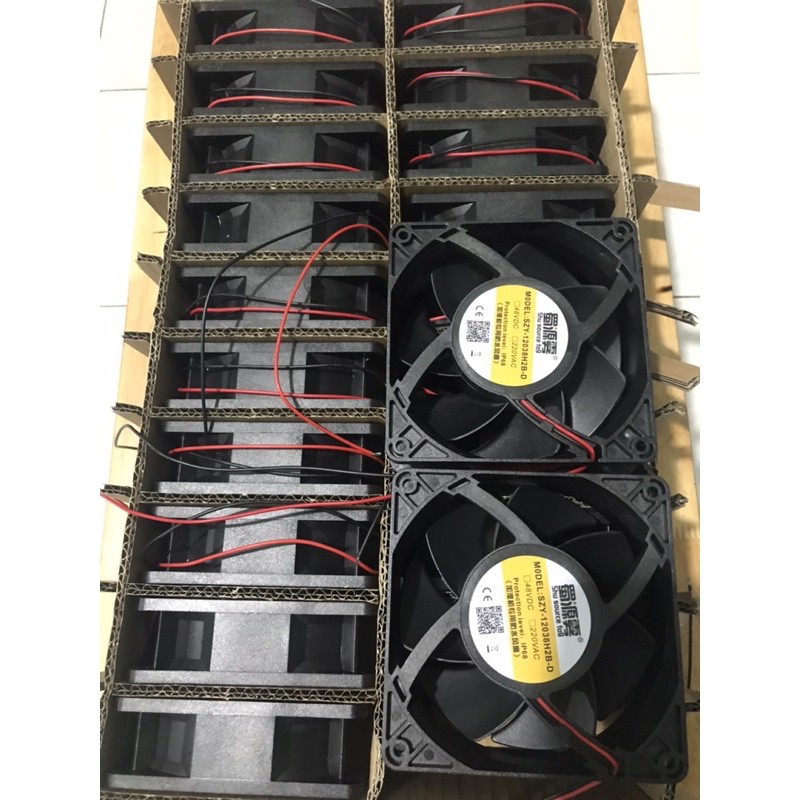 Quạt chống ẩm 48v - lắp máy phun sương siêu âm