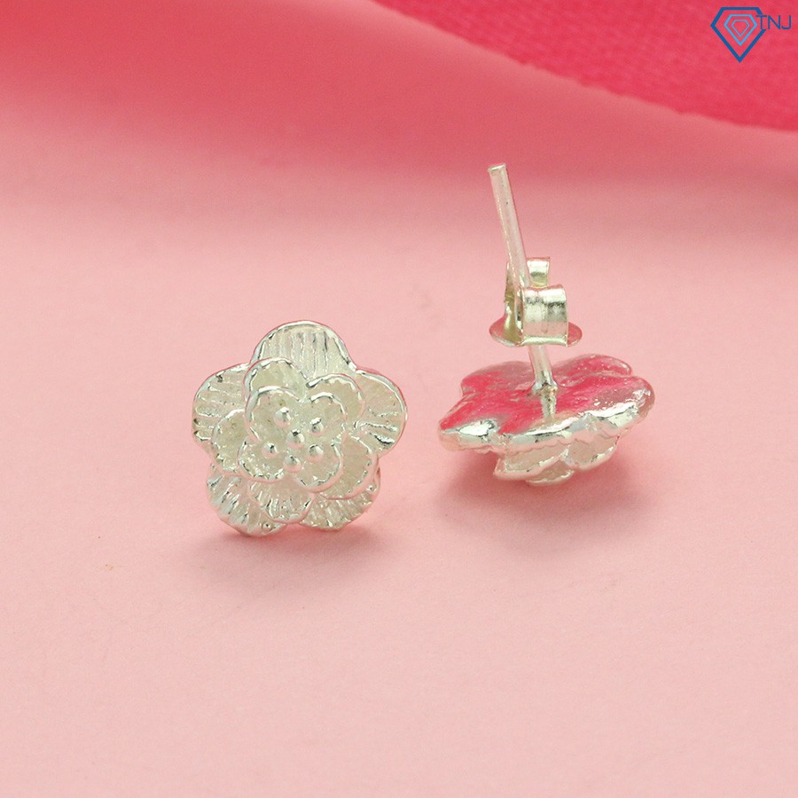 Bông tai nữ bạc 925 đẹp hình bông hoa BTN0134 Trang Sức TNJ
