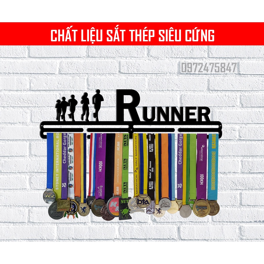 Khung treo huy chương runner chạy bộ treo tường