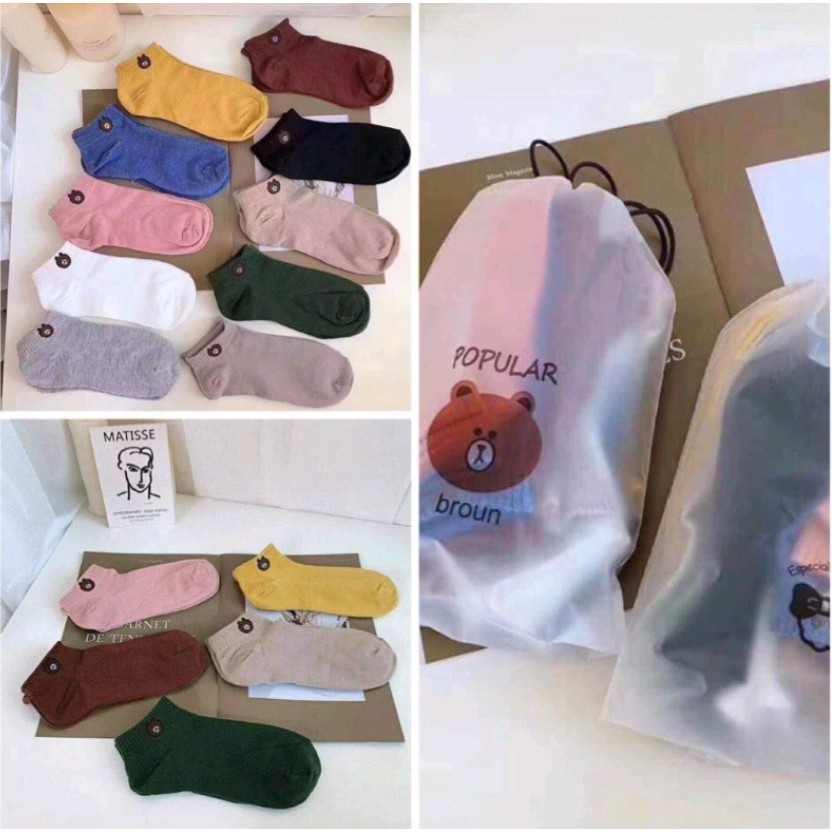 Tất Chân Nữ Cổ Ngắn Hình Gấu Cute Hàn Quốc TATNU07