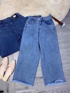 (ảnh thật+clip)Quần jeans loe ống rộng qb294