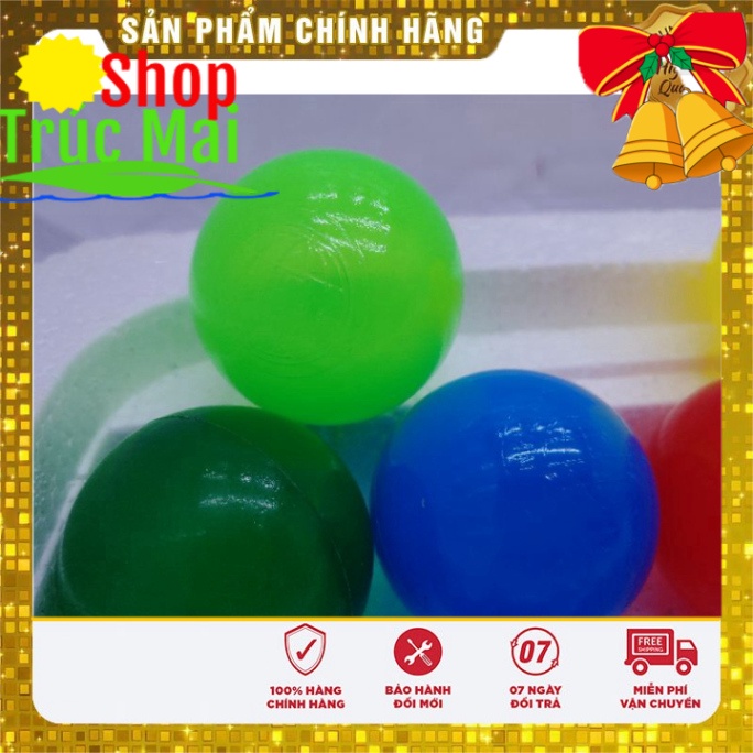 Combo 120 quả Bóng nhựa banh 12 màu đường kính 5.5cm loại 1 cao cấp made in Vietnam