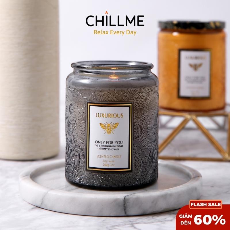 Nến thơm phòng tinh dầu chillme cao cấp organic không khói dễ ngủ trang trí - LXR