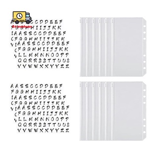 Set 18 túi đựng tài liệu khổ A6 6 lỗ bằng PVC có khóa kéo tiện dụng
