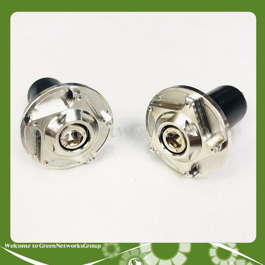 Gù tay lái Ngôi Sao CNC dành cho xe máy ( màu Inox &amp; màu Titan ) Greennetworks