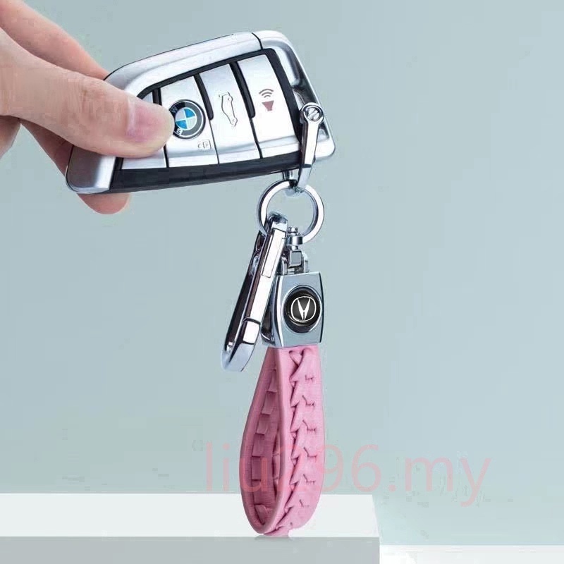 MỚI Da Cừu Mềm Thời Trang Da Hợp Kim Chìa Khóa Xe Kim Loại Logo Móc Khóa Chìa Khóa Fob Cho Acura