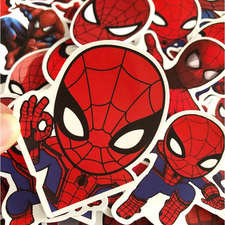 Sticker SPIDER MAN - NGƯỜI NHỆN nhựa PVC không thấm nước, dán nón bảo hiểm, laptop, điện thoại, Vali, xe,  Cực COOL #5