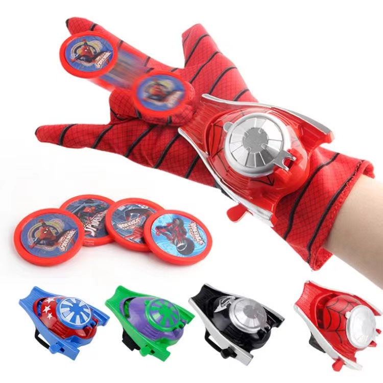 Set găng tay phóng đĩa đồ chơi phong cách siêu anh hùng vui nhộn dành cho bé trai
