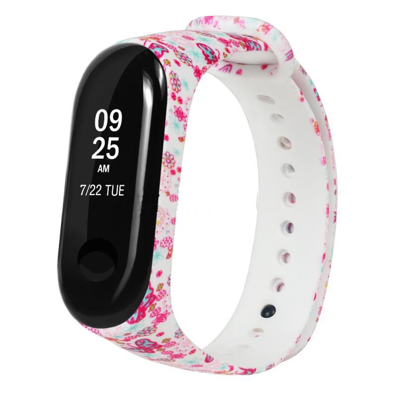 Dây đeo sơn họa tiết cho for Xiaomi Mi Band 4 3 NFC miband 4 3