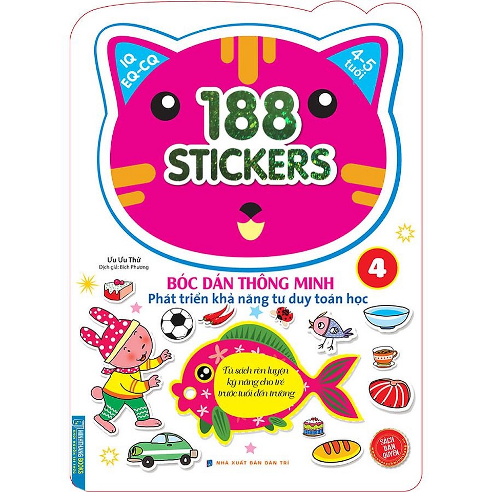 Sách - Bóc dán hình thông minh phát triển khả năng tư duy toán học IQ EQ CQ (4-5 tuổi) - 188 sticker (quyển 4)