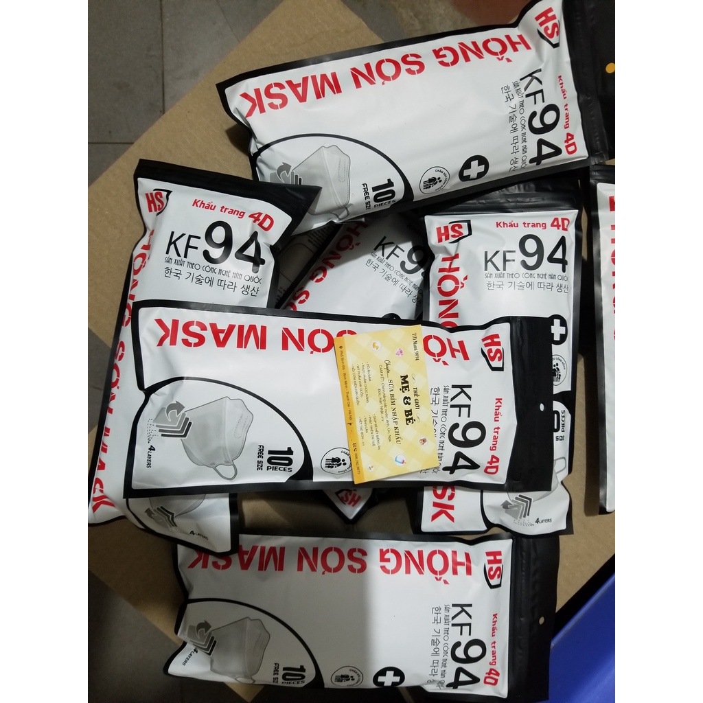 Khẩu trang Hàn Quốc 4 Lớp KF94 UNI MASK Chống Bụi Mịn Và Kháng Khuẩn Hàng Cao Cấp.Thùng 300 Chiếc