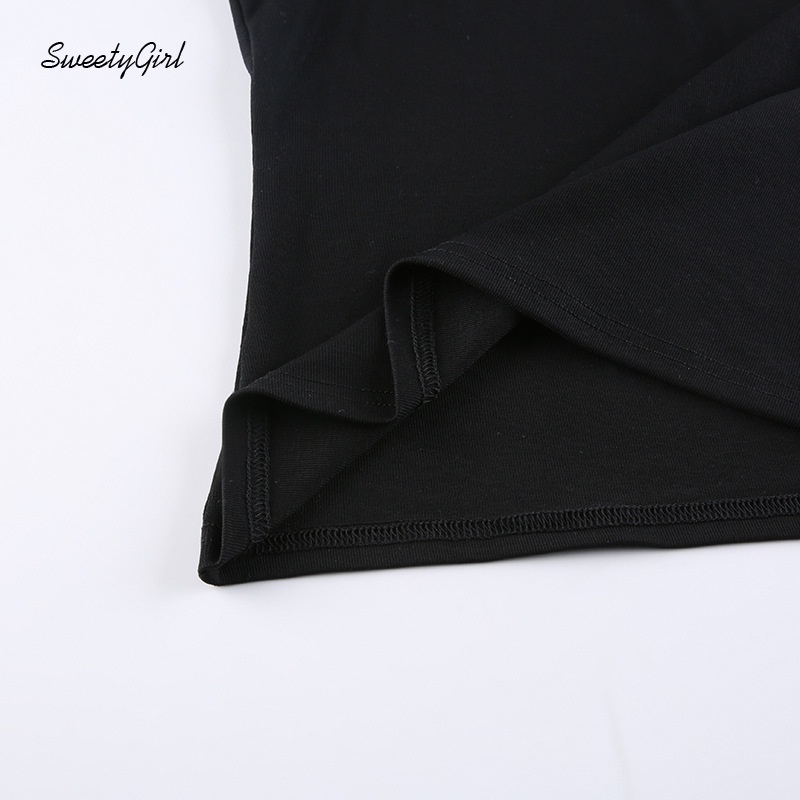 Áo Thun Tay Ngắn Cổ Vuông Dáng Ôm Phối Ren Màu Sắc Tương Phản Thời Trang Cho Nữ