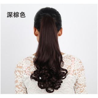 _tóc giả cột uốn đuôi màu nâu hạt dẻ tự nhiên l48 2/33#
