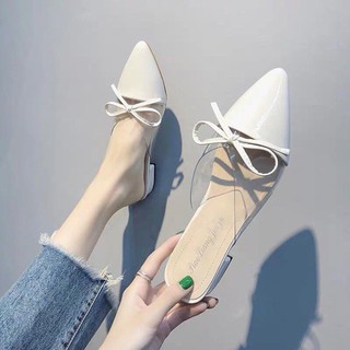 Dép sục nơ phối mica