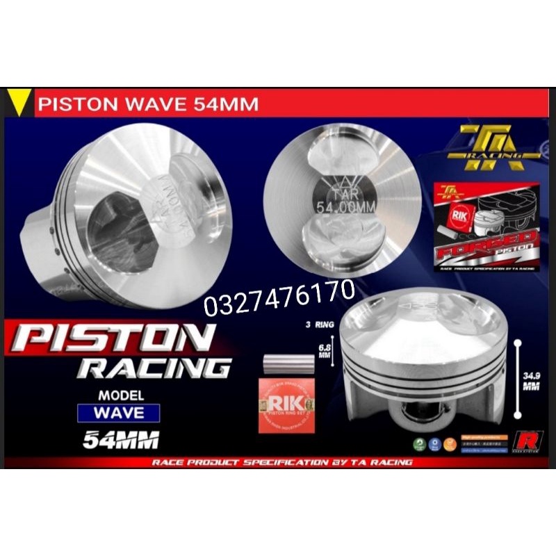 trái pitong 54mm TA Racing cho xe Dream, Wave, cub..