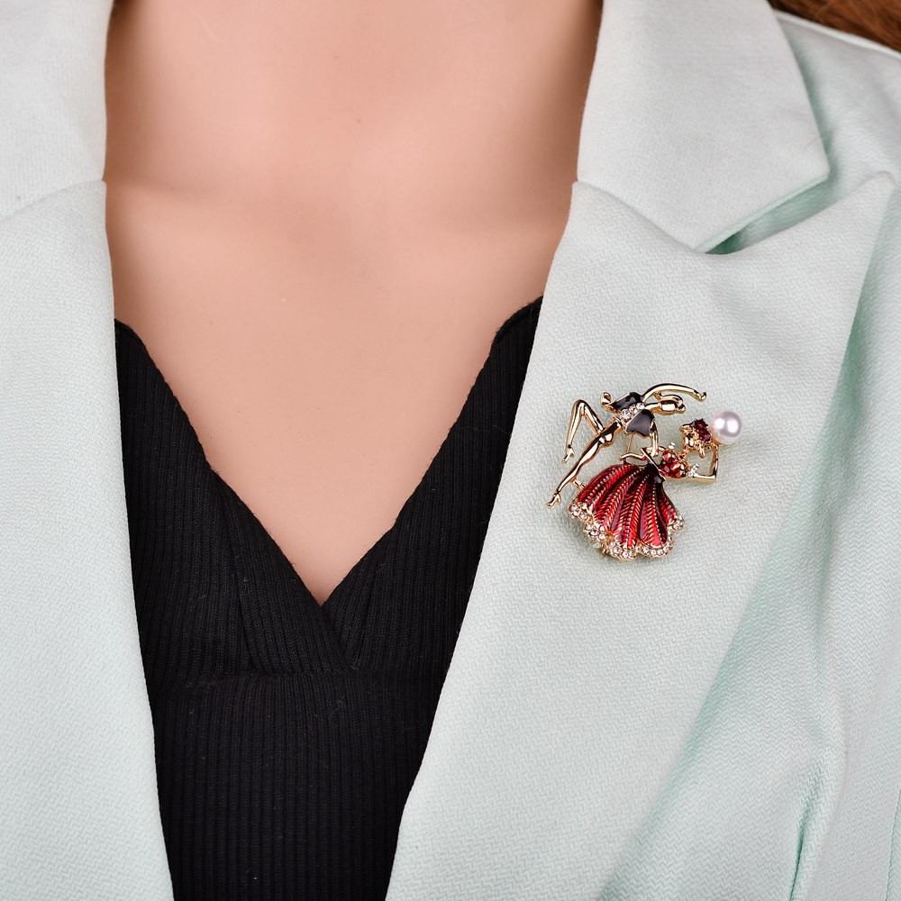 Cài áo cặp đôi bay nhảy phong cách Vintage GC229