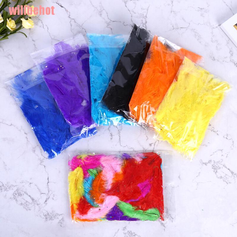 Set 100 lông vũ nhiều màu tùy chọn dùng để trang trí tiệc cưới đa năng