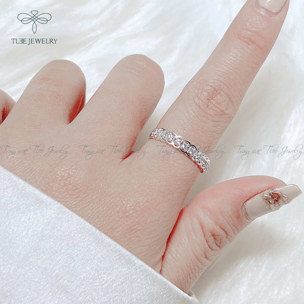Nhẫn bạc nữ TLEE kim nạm đá cao cấp NCJ A0176