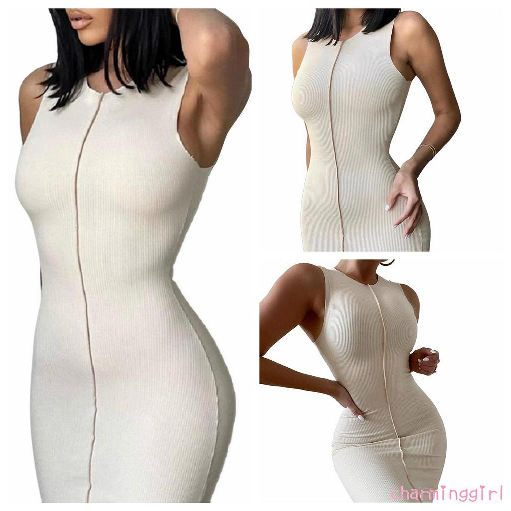 Đầm Ôm Dáng Không Tay Thời Trang Dành Cho Nữ