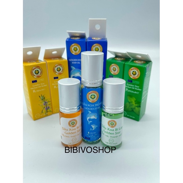 Dầu Gió Bi Lăn Thảo Dược - Lavender - Rosemary - Mintfresh - Danapha Việt Nam xuất khẩu