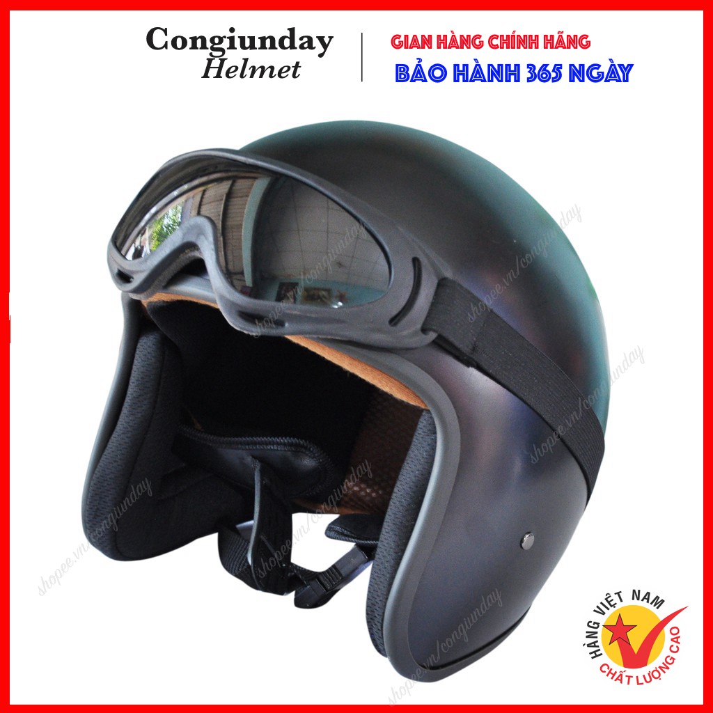 Nón bảo hiểm 3/4 ✅ TẶNG KÍNH✅ Mũ bảo hiểm 3 4 form đẹp chất nhựa ABS siêu cấp - Nón 3 4