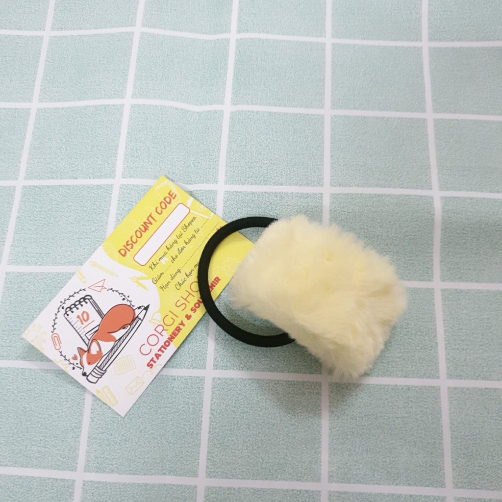 Dây cột tóc nữ lông nhiều màu dễ thương - Chun buộc tóc bảng lông phong cách Hàn Quốc