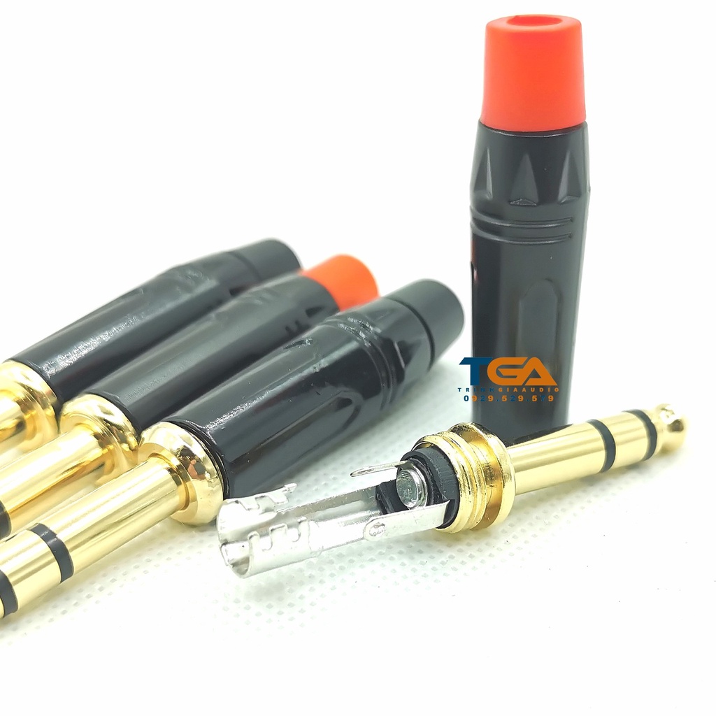 Jack rắc 6ly, 6.5ly, hàn dây. Stereo 3 khấc